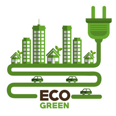 eco green environmental poster vector illustration design