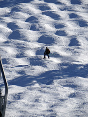 Silhouette of skier