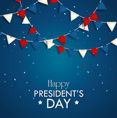 Fototapeta na wymiar happy presidents day poster vector illustration design