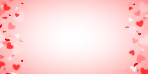 Herzen Konfetti Hintergrund rot