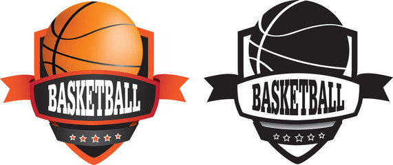 basketball logo or badge, shield or branding
