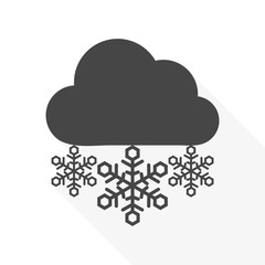 Cloud and Snow Icon - Illustration