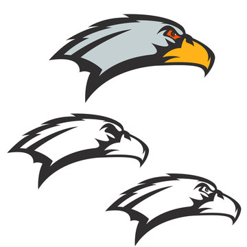 Eagle head icon isolated on white background.
