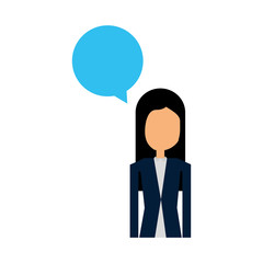 businesswoman character isolated icon vector illustration design