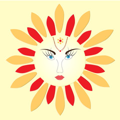 Sun - russian symbol holiday spring Shrovetide