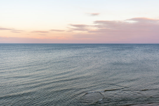Fototapeta Sunset view on the sea, black sea