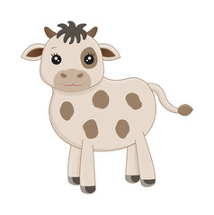 Cute cartoon cow