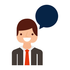 businessman character isolated icon vector illustration design