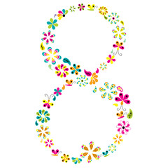 March 8. Greeting card for your design