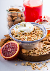 Granola with yogurt