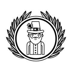 leprechaun irish character icon vector illustration design