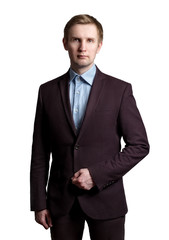 man in a suit on, confident man