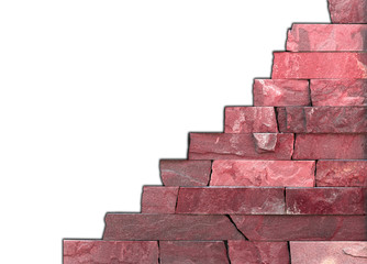 Obraz premium sample of natural building decorative stone on a white background