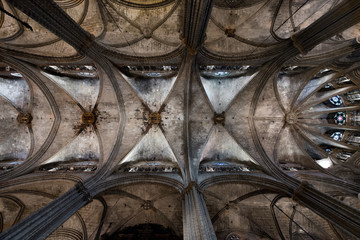 Roof cathedral of barcelona detail