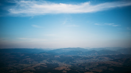 Naklejka premium The picturesque landscape in the Carpathian mountains Ukraine