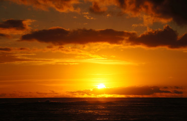 Naklejka na ściany i meble Hawaii, USA, Sonnenuntergang