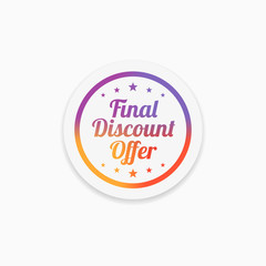 Final Discount Offer Label
