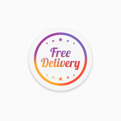 Free Delivery Label