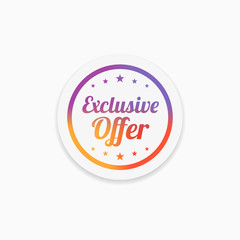 Exclusive Offer Label