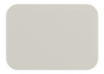 A cardboard saucer for a meal on white isolated background