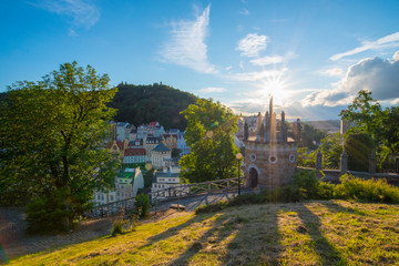 Panorama view of Karlovy Vary from U Tri Krizu Viewpoint