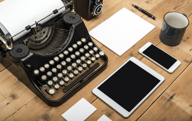 retro styled responsive web design mockup