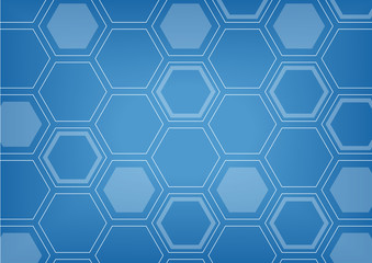 Generic blue business background with hexagonal shape pattern