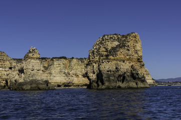 Fototapeta na wymiar Steilküste von Lagos, Algarve, Portugal