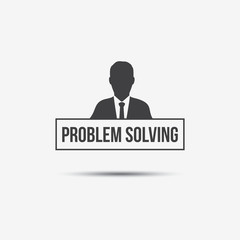 Businessman & Problem Solving Label