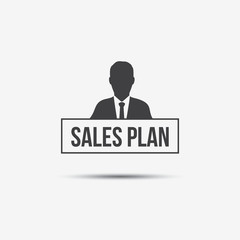Businessman & Sales Plan Label