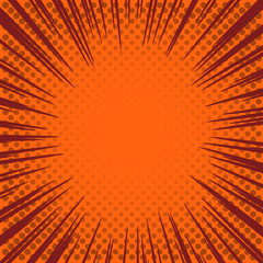 Vector speech bubble over orange background.