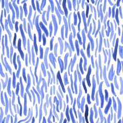 Seamless watercolor Indigo shibori hand drawn seamless pattern. Vertical stripes pattern. For textile, ceramics, fabric, print, cards, wrapping