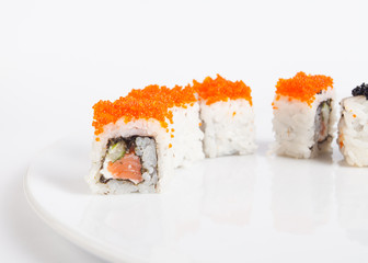 sushi with caviar