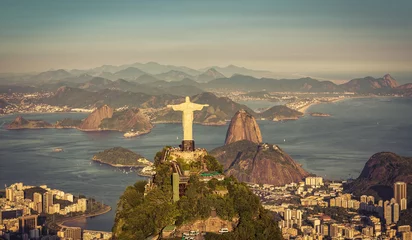 Poster Luchtfoto van Botafogo Bay vanuit hoge hoek, Rio de Janeiro © marchello74