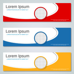 Abstract geometric colorful web banners vector templates