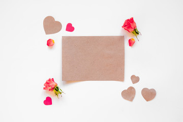 concept of Valentine's Day with heart background mock up