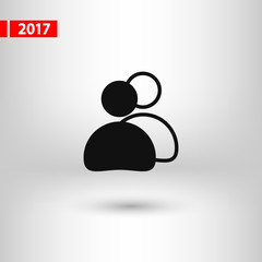 people icon, vector illustration. Flat design style