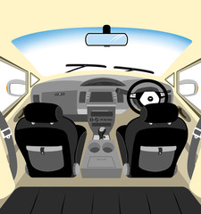 車内のイラスト