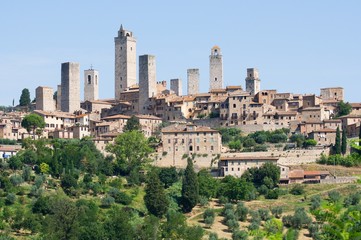 Fototapeta na wymiar Historic town San Gimignano in the Tuscany, Italy