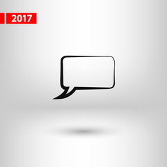Naklejka premium Speech bubble icons black icon, vector illustration. Flat design style