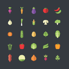 Vegetables Flat Design Icon