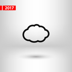  cloud icon, vector illustration. Flat design style