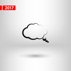 comic speech bubbles icon, vector illustration. Flat design style