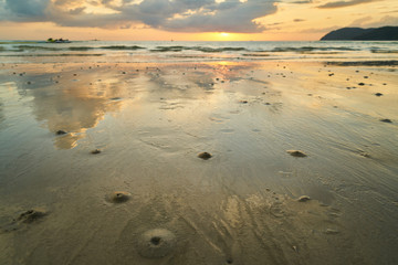 sunset on the beach