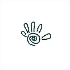 energy hand icon vector