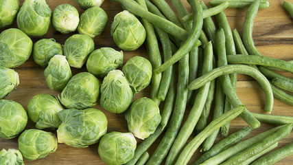 Green Beans and Brussel  Sprouts
