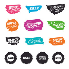 Sale icons. Special offer speech bubbles symbols.