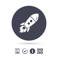 Start up icon. Startup business rocket sign.