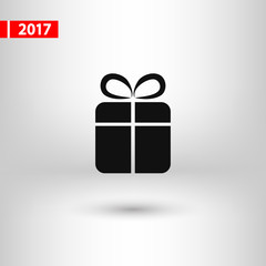 gift  icon, vector illustration. Flat design style 