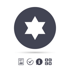Star of David sign icon. Symbol of Israel.